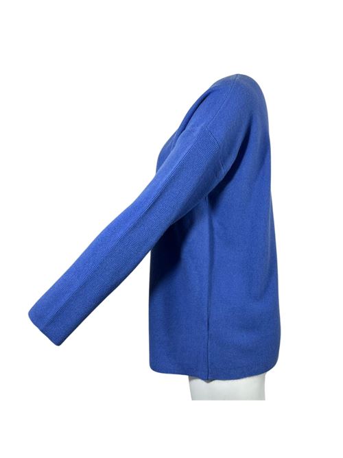 WOMEN'S BLUE BOAT NECK SWEATER ESSENTIEL STUDIO | LMD033AZZURRO